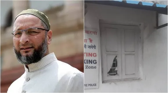 Asaduddin Owaisis Delhi residence vandalised, Asaduddin Owaisis Delhi house attacked, 5 person arrested from Hindu Sena, ஏஐஎம்ஐஎம் கட்சி, ஐதராபாத் எம்பி அசாதுதீன் ஓவைசி, அசாதுதீன் ஓவைசியின் டெல்லி வீடு மீது தாக்குதல், இந்து சேனா அமைப்பைச் சேர்ந்த 5 பேர் கைது, AIMIM, Asaduddin Owaisis MP, Asaduddin Owaisis Delhi residence attack, 5 from Hindu Sena detained