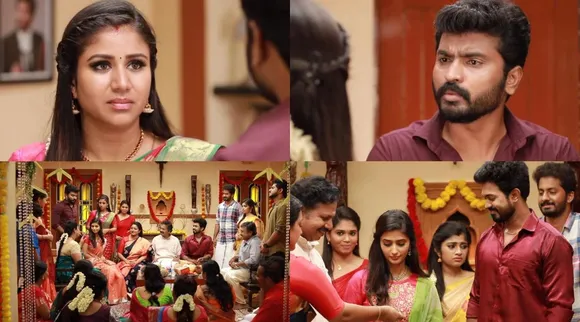 Vijay TV Raja Rani 2 Serial, raja rani 2 serial, raja rani 2 serial today episode, sandhya, saravanan, alya manasa, sidhu, vaishnavi sundar, saravanan put divorce papet at sandhya hand, parvathi engagement done, விஜய் டிவி, ராஜா ராணி 2 சீரியல், ராஜா ராணி 2 சீரியல் இன்றைய எபிசோடு, ஆல்யா மானசா, டிவோர்ஸ் பேப்பரைக் கொடுத்த சரவணன், பார்வதி நிச்சயதார்த்தம், சந்தியா, ராஜா ராணி 2, saivam ravi, praveena, vj archana, saravanan put divorce paper at sandhya, vaishnavi dudar, tamil serial news, tamil tv serial news
