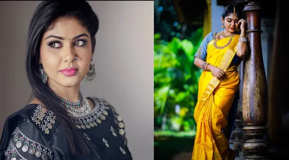 சேலை- லெக்கின்ஸ் காம்போ: பாண்டியன் ஸ்டோர்ஸ் மீனா வேற லெவல் காஸ்ட்யூம்