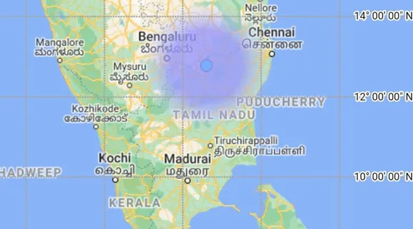earthquake, vellore, today news, breaking