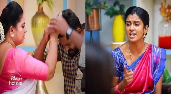 பாரதி தலையில் கை வைத்து சவுந்தர்யா சத்தியம்... கண்ணம்மா கதி?