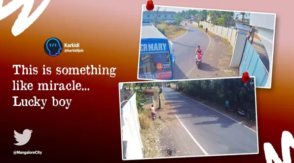 ஸ்கூட்டியில் மின்னல் வேகம்… நூலிழையில் உயிர் தப்பிய இளைஞர் - ஷாக்கிங் வீடியோ