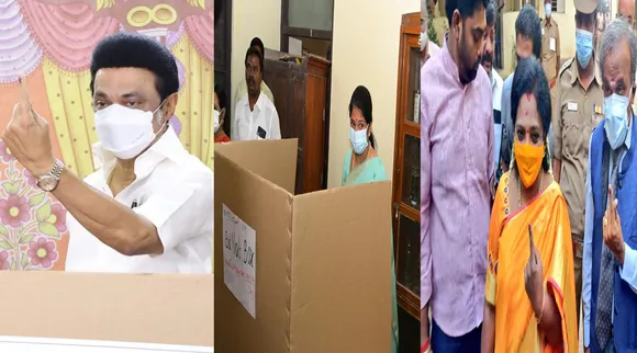 ஜனநாயகக் கடமையை நிறைவேற்றிய முதல்வர், அமைச்சர்கள்