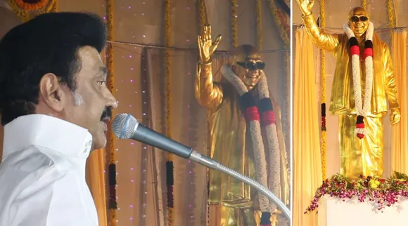 கலைஞர் சிலையை திறந்த ஸ்டாலின்... வாரிசு சர்ச்சைக்கு கனிமொழி முற்றுப்புள்ளி!
