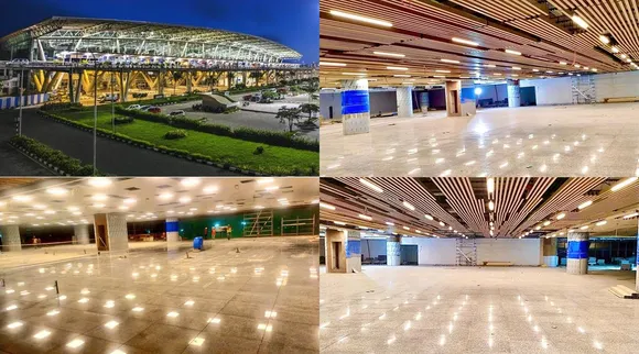 Chennai Airport, AAI, Tests interior lighting in Chennai Airport, இண்டீரியர் மின்விளக்கு சோதனை, ஜொலித்த சென்னை விமான நிலையம் புதிய கட்டிடம் , சென்னை விமான நிலையம், மின்விளக்கு சோதனை, AAI Tests interior lighting in Chennai Airport, New Integrated Terminal building