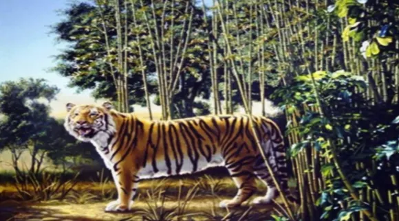 Optical illusion image, find the hidden tiger, ஒரு புலி இங்கே இருக்கு, மறைந்திருக்கும் இன்னொரு புலி எங்கே, ஆப்டிகல் இல்யூஷன் படம், 1 per cent will solve this riddle, tiger, riddle, optical illusion, find the hidden tiger, brain puzzle