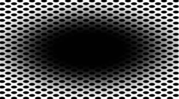 optical illusion, illusion, eyes, brain, black hole, ஆப்டிகல் இல்யூஷன், கருந்துளை விரிவடையுதா பாருங்க, என்ன ஒரு மாயாஜாலம், optical illusion image, when you see the image tricks mind, black hole expanding, viral photo