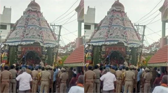 Triuchi, Lalgudi, Trichy, chariot festival, dalit, scheduled castes not allowed in Chariot festival, police and officials