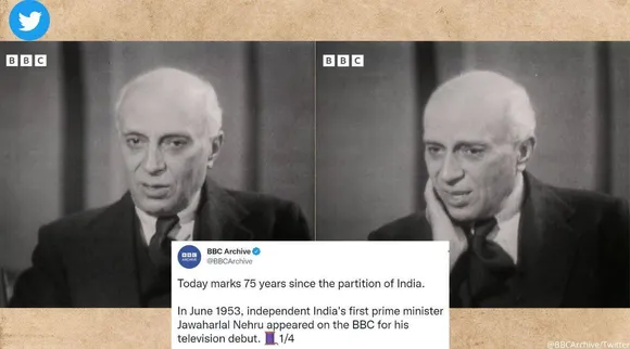 Independence Day, Jawaharlal Nehru, first PM, first television interview, ஜவஹர்லால் நேருவின் முதல் டிவி நேர்காணல், சுதந்திர தினத்தில் பிபிசி ஆர்கைவ் வெளியிட்ட அரிய வீடியோ, நேரு, பிபிசி, BBC, India, viral, Tamil Indian Express