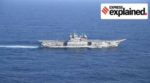 Indigenous Aircraft Carrier (IAC-1) at sea