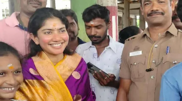 சிதம்பரம் கோவிலில் 'போலீஸ் ரசிகர்களு'க்காக போஸ் கொடுத்த சாய் பல்லவி: இதர ரசிகர்கள் ஏமாற்றம்