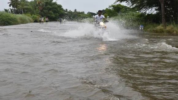 Uttamarseeli flyover flooded
