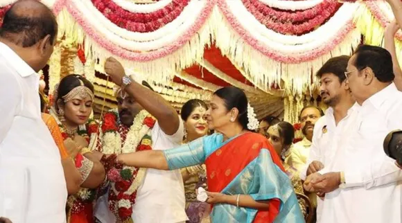 jagathrakshagan family function, DMK MP Jagathratchagan family function, Udhayanidhi Stalin, Udhayanidhi, Durga Stalin, Dr Ramadoss, Anbumani Ramadoss