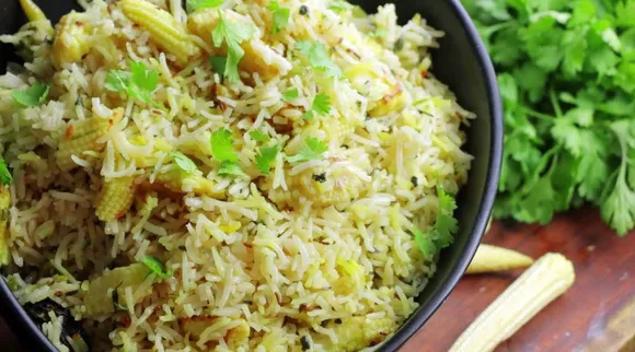 பேபி கார்ன் புலாவ்.. சிம்பிள், சுவையான லஞ்ச் ரெசிபி இதோ!