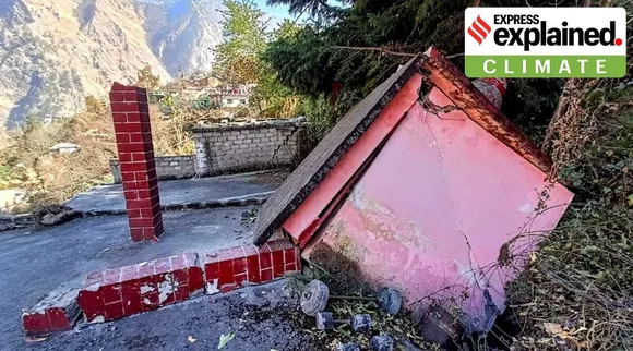 Joshimath subsidence, Joshimath sinks, Joshimath collapse, ஜோஷிமத் நகரம், ஜோஷிமத் நகரம் புதைவது ஏன், subsidence, land subsidence, Express Explained, Tamil Indian Express