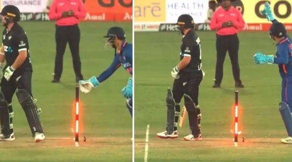 Cricket video Tamil News: Ishan Kishan draws flak for fake appeal against Tom Latham