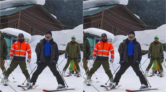 Rahul and Priyanka Gandhi ride snow scooters in Gulmarg, Kashmir, ராகுல் - பிரியங்கா குல்மர்க்கில் பனி ஸ்கூட்டர் சவாரி, வைரல் வீடியோ, Rahul Gandhi skiing, Kashmir, snow scooter, viral, trending, Tamil indian express