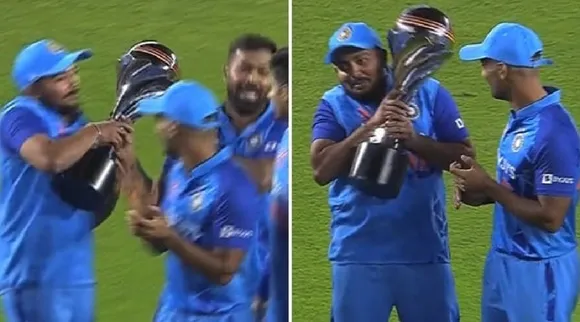 Hardik Pandya trophy Prithvi Shaw, ind vs nz t20 Tamil News