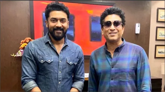 Surya Poses With Sachin Tendulkar In Mumbai Tamil News