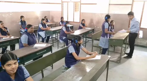 12-ம் வகுப்பு பொதுத் தேர்வு: கோவை மாநகராட்சி பள்ளியில் ஆட்சியர் கிராந்தி குமார் ஆய்வு