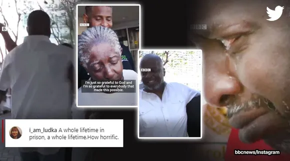 man freed after conviction, man reunites with family after wrongful conviction, தவறான தண்டனை, 34 ஆண்டு சிறை வாசத்துக்கு பிறகு விடுதலை, குடும்பத்துடன் இணைந்த அமெரிக்கர், us man freed after wrong conviction, florida, Tamil indian express