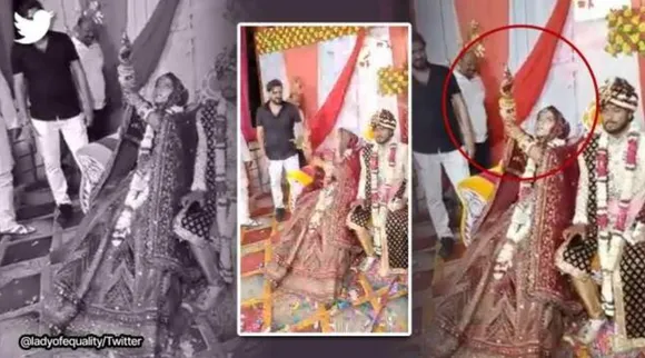 Celebratory firing videos, bride absconds after police books case against celebratory firing, திருமணத்தில் துப்பாக்கியால் சுட்டு கொண்டாட்டம், விபரீத ஆசையால் தலைமறைவான மணமகள், celebratory firing in UP, indian express, IE Tamil