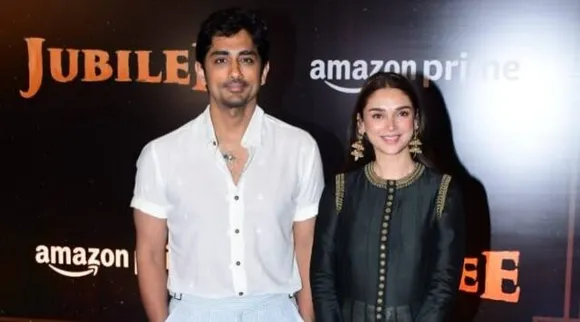 Aditi Rao Hydari and Siddharth make their red carpet debut at Jubilee screening