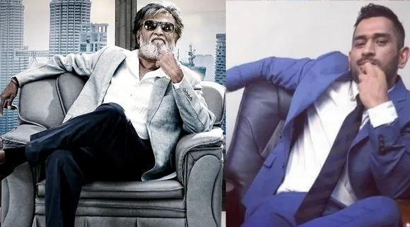 MS Dhoni explains On Posing Like Rajinikanth In Special Photo Tamil News