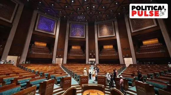 PM Modi inspects the new Parliament building. (ANI file)