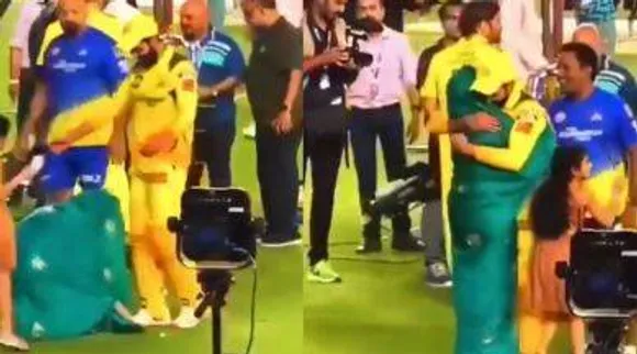 Watch Ravindra Jadejas wife touches his feet post Chennais fifth IPL triumph