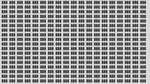 You have eagle eyes if you can spot the number 808 among 888s in 3 seconds