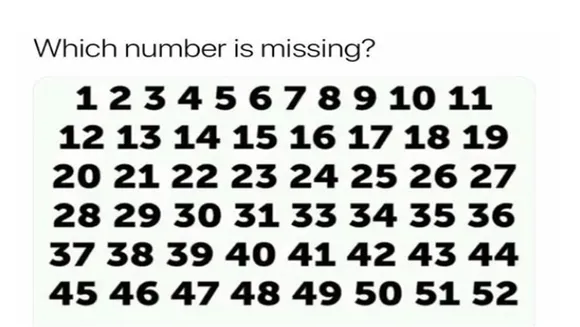 Find the missing number in THIS image