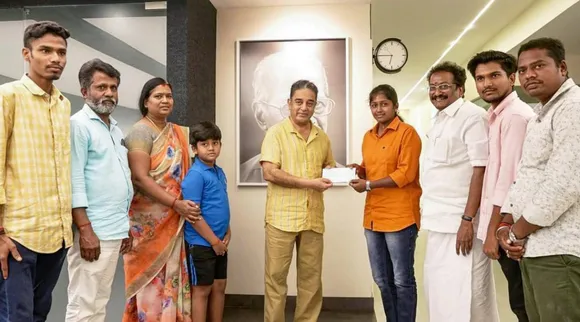 Makkal Needhi Maiam leader Kamal Haasan with Sharmila