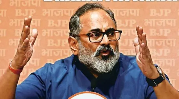 MoS Rajeev Chandrasekhar in New Delhi.