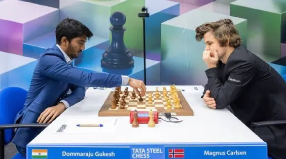 Indian Grandmaster Gukesh teammate Magnus Carlsen in Global Chess