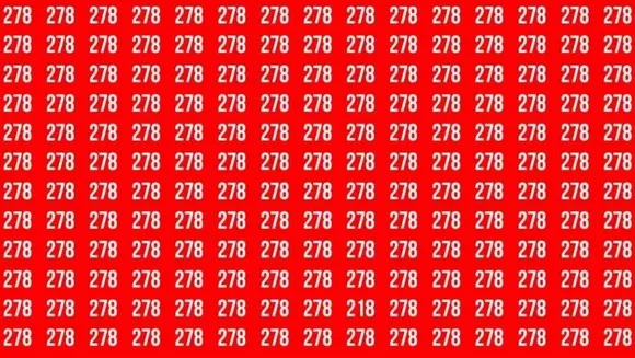 Did you spot the number 218 among 278s in this optical illusion in 3 seconds