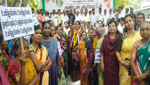 AIADMK protest in Nagercoil against price hike