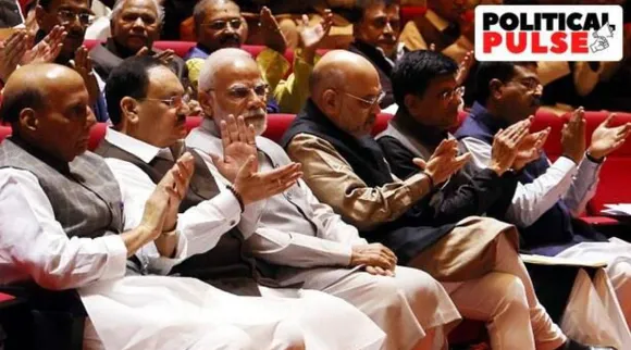 NDA meet, BJP meet, 2024 lok sabha polls, Opposition parties meet, Narendra Modi, JP Nadda, indian express, political pulse" />