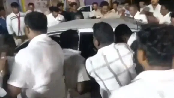 DMK general meeting in Paoorchatram by youths who chanted Bharat Mata Ki Jai