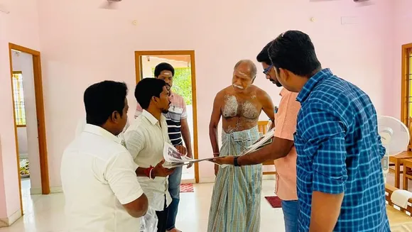 Puducherry Chief Minister Rangasamy was met by Chituk Kuruvi Green House team
