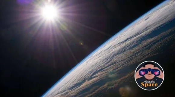 The Earth and Sun as seen from the International Space Station