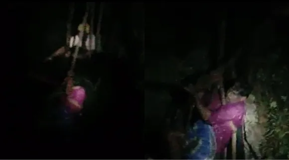 Fire fighters rescued Man from well, Man who jumped into well to take mobile phone near pollachi, கிணற்றில் விழுந்த செல்போனை எடுக்க குதித்த நபர், நீச்சல் தெரியாமல் தத்தளிப்பு, பொள்ளாச்சி, கோவை, Fire fighters rescued Man, Pollachi, Coimbatore news
