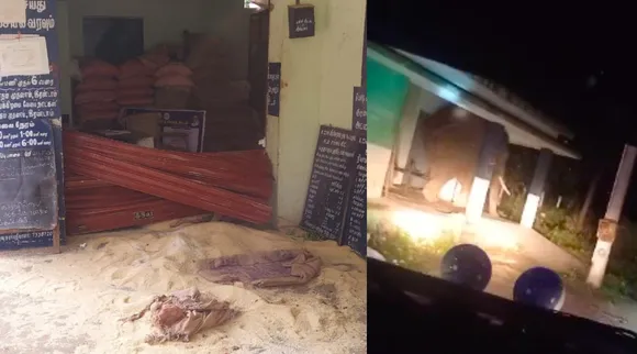 Coimbatore: wild elephant dashed ration shop Sulthaniya puram video Tamil News