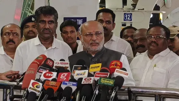 Interviewed by CP Radhakrishnan at Coimbatore Airport