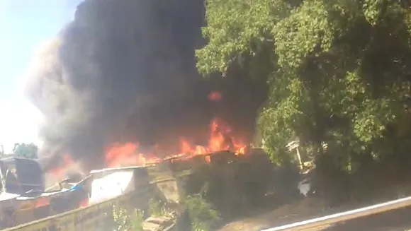 Courtallam temporary shop fire incident