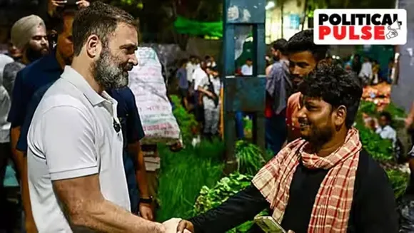 Everyman everywhere Rahul Gandhi now drops in at Delhi sabzi mandi