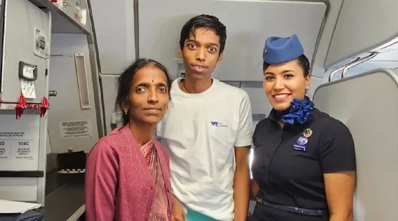 IndiGo crew note for chess prodigy R Praggnanandhaa