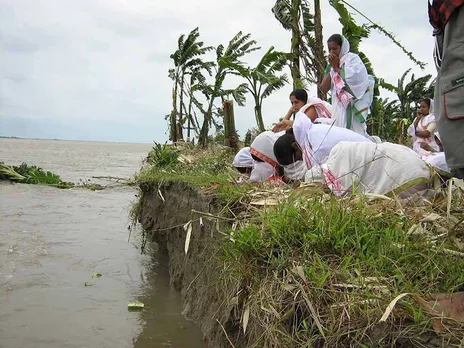 Riverbank erosion