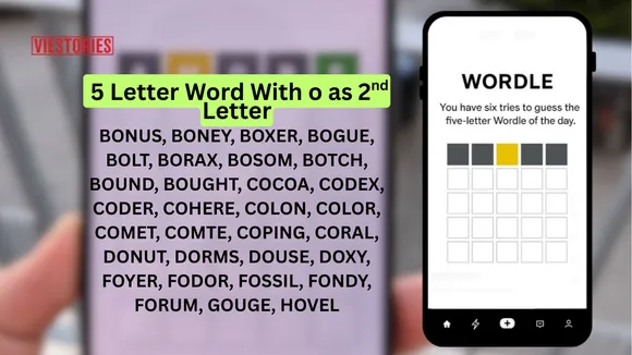 5 Letter Word With o as 2nd Letter
