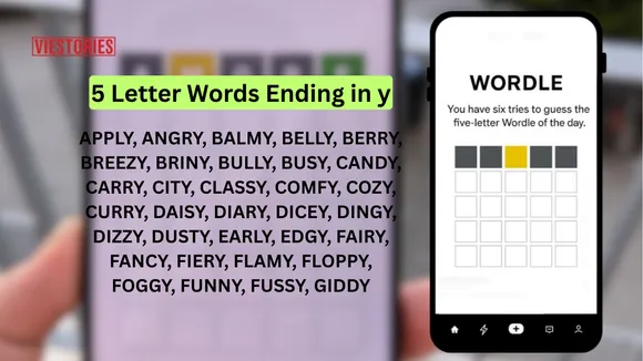 5 Letter Words Ending in y